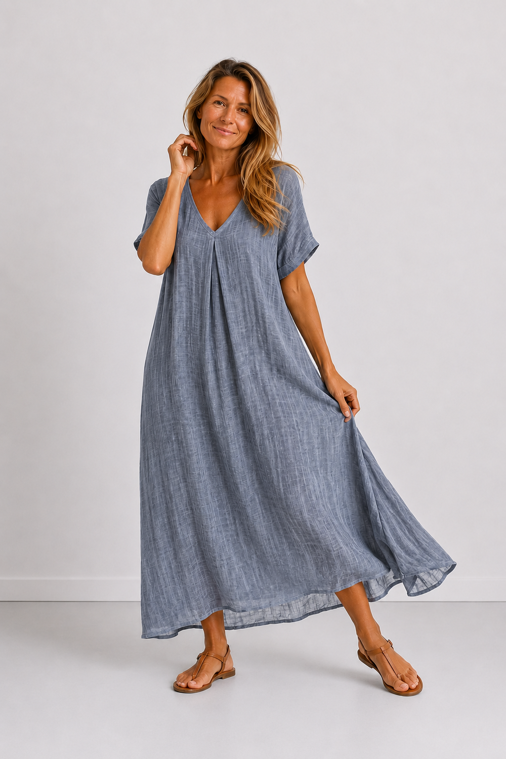 Violet maxi-jurk