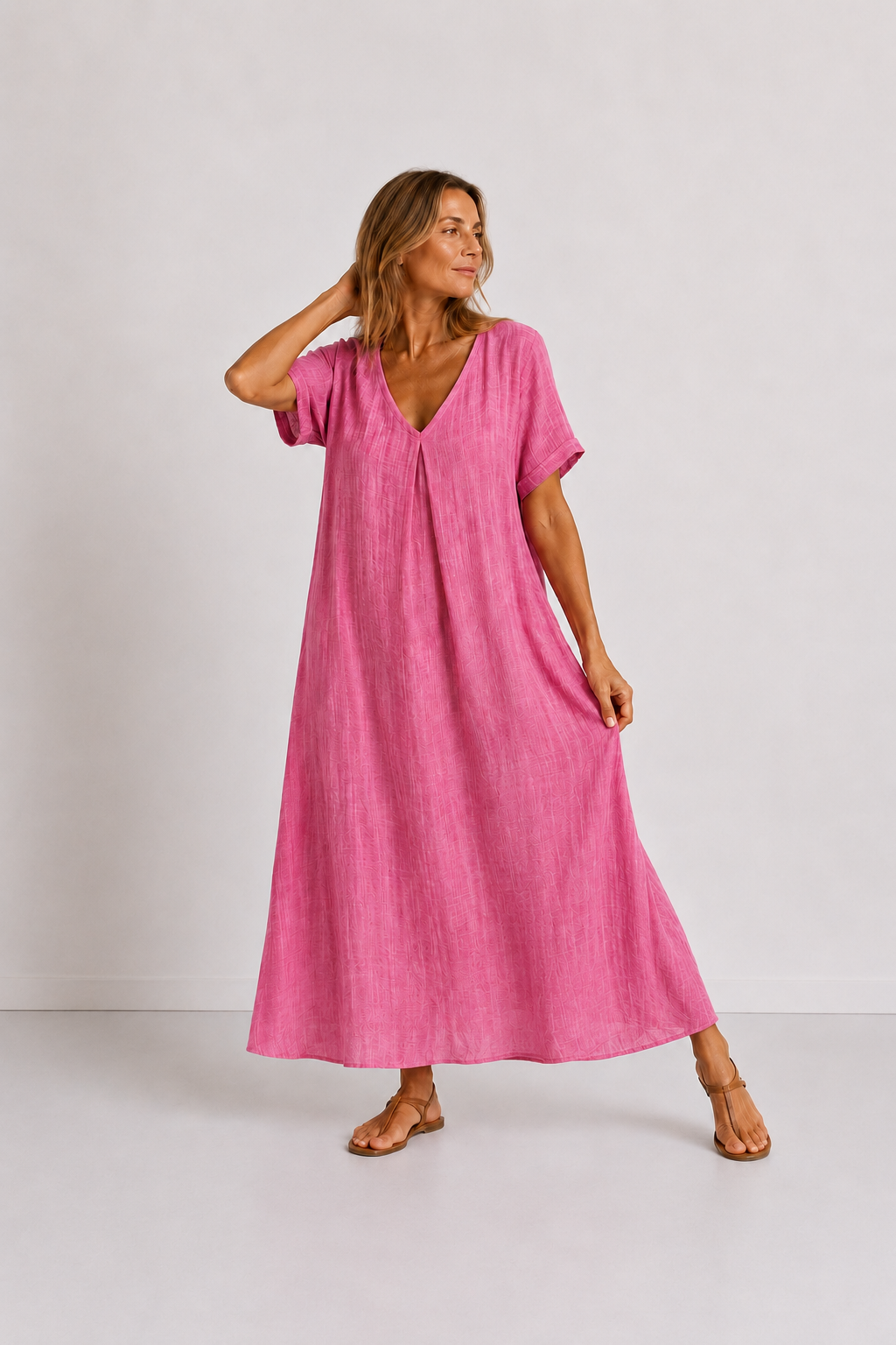 Violet maxi-jurk
