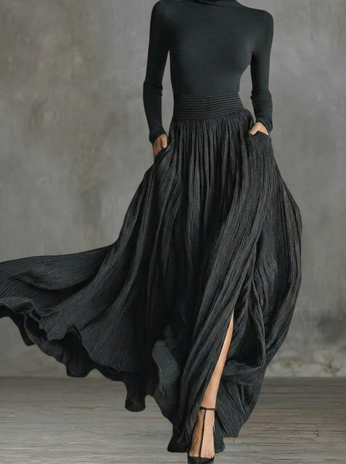 Rachel | Maxi-jurk met hoge taille
