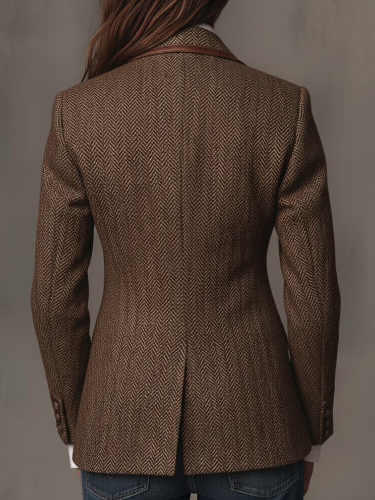 Gisèle | Blazer met Geprinte Chevron-inzetten