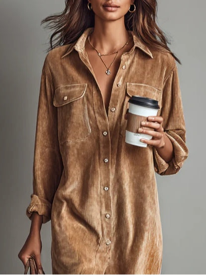 Estelle | Corduroy midi-jurk