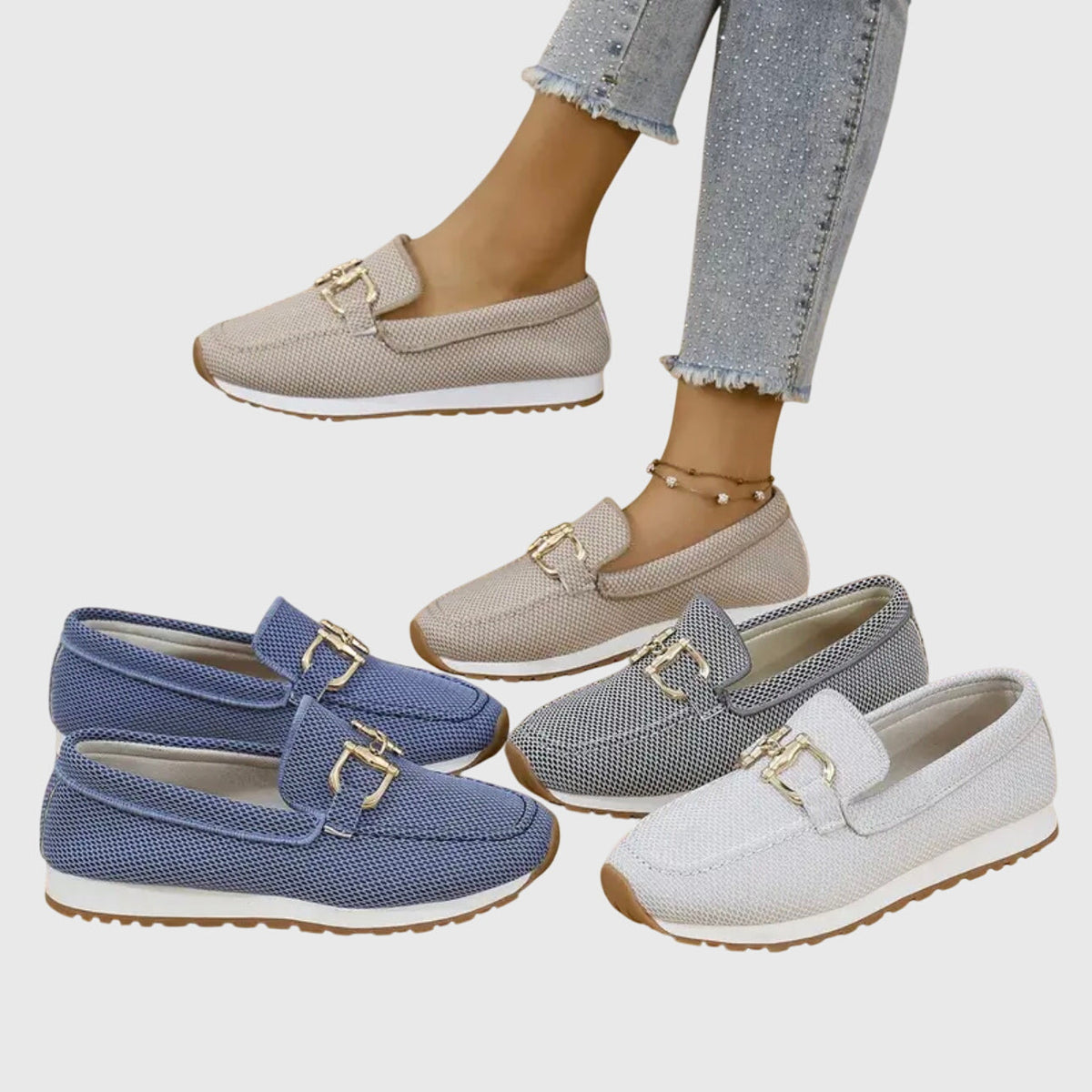 Sophie – Mocassins confort à détail doré