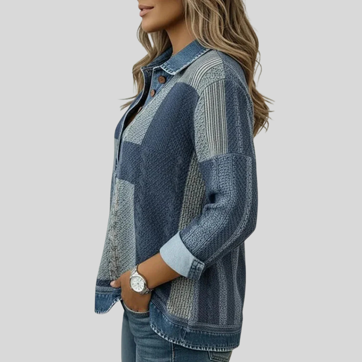 Meridell™ | Pull à imprimé color-block