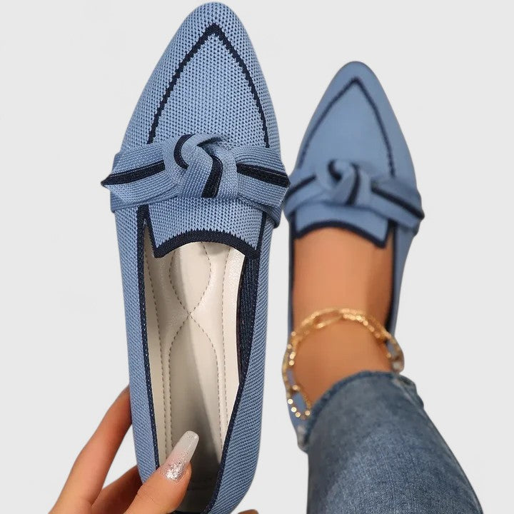 Marceline – Mocassins plats confort à nœud tressé
